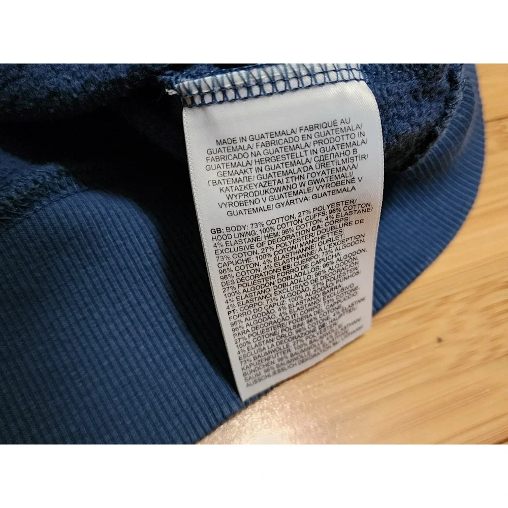 The North Face Never Stop Exploring Bear Sweatshirt Hoodie Men's M Graphic Blue